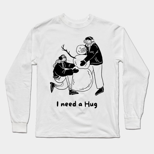 I need a hug at christmas Long Sleeve T-Shirt by White Name